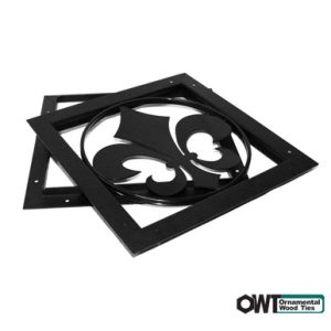 15¼" x 15¼" Fleur-De-Lis Ornament Gate Accent