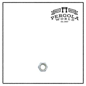 5/8" Nylon Lock Nut, White Zinc Plated
