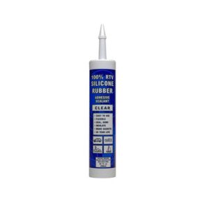 100% RTV Silicone Rubber Adhesive Sealant, Clear