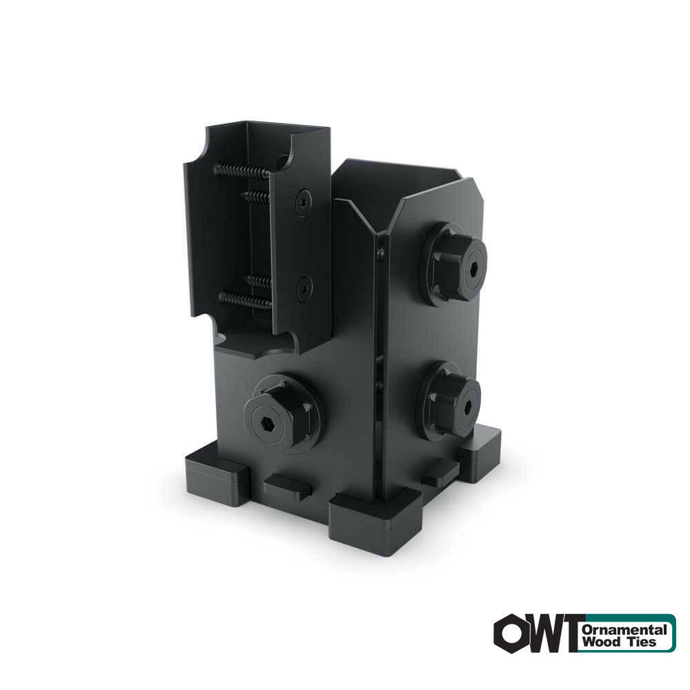 4"x4" Post Base Single Rail Saddle - IW 1 4"x4" Post Base Single Rail Saddle - IW